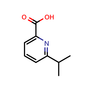 Chemical structure of 6-Isopropylpyridine-2-carboxylic acid , CAS 337904-77-5, AChemBlock C-3365