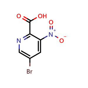 Chemical structure of 5-Bromo-3-nitropyridine-2-carboxylic acid , CAS 954240-89-2, AChemBlock C-3385