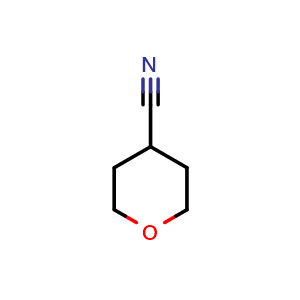 Chemical structure of 4-Cyanotetrahydropyran , CAS 4295-99-2, AChemBlock C-3419