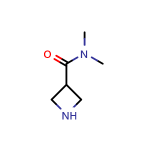 Chemical structure of N,N-Dimethyl-3-azetidinecarboxamide , CAS 927525-03-9, AChemBlock C-3421