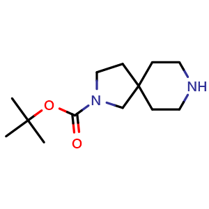 Chemical structure of 2-Boc-2,8-diaza-spiro[4.5]decane , CAS 336191-17-4, AChemBlock C-3478