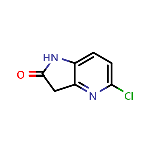 Chemical structure of 5-Chloro-4-aza-2-oxindole , CAS 136888-08-9, AChemBlock C-3480