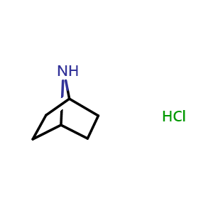Chemical structure of 7-Azabicyclo[2.2.1]heptane hydrochloride , CAS 27514-07-4, AChemBlock C-3483