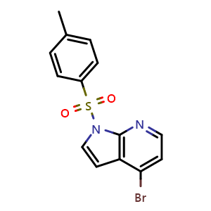 Chemical structure of 4-Bromo-1-tosyl-7-azaindole , CAS 348640-07-3, AChemBlock C-3484