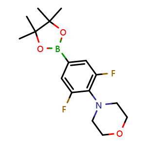 Chemical structure of 4-(2,6-Difluoro-4-(4,4,5,5-tetramethyl-1,3,2-dioxaborolan-2-yl)phenyl)morpholine , CAS 1313738-69-0, AChemBlock C-3508