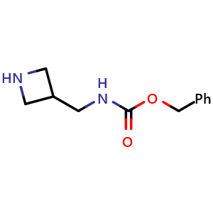Chemical structure of 3-(Cbz-aminomethyl)azetidine , CAS 876149-41-6, AChemBlock C-3549