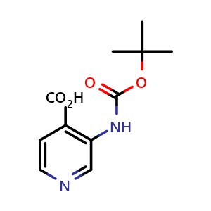 Chemical structure of 3-(Boc-amino)-isonicotinic acid , CAS 179024-65-8, AChemBlock C-3597