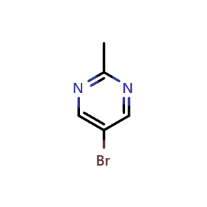 Chemical structure of 5-Bromo-2-methyl-pyrimidine , CAS 7752-78-5, AChemBlock C-3601
