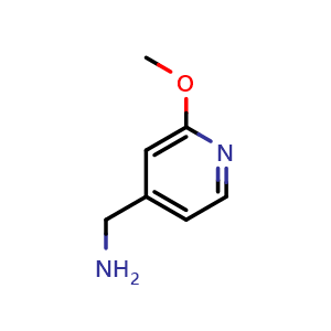 Chemical structure of 4-Aminomethyl-2-methoxypyridine , CAS 148900-69-0, AChemBlock C-3608