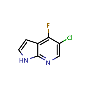 Chemical structure of 5-Chloro-4-fluoro-7-azaindole , CAS 1190317-94-2, AChemBlock C-3642