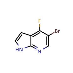 Chemical structure of 5-Bromo-4-fluoro-7-azaindole , CAS 1172067-95-6, AChemBlock C-3643
