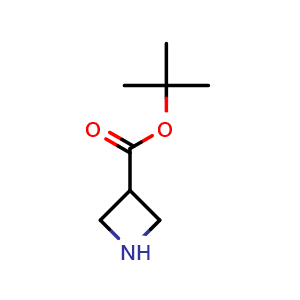 Chemical structure of tert-Butyl azetidine-3-carboxylate , CAS 790600-78-1, AChemBlock C-3665