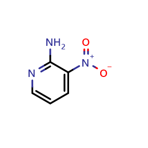 Chemical structure of 2-Amino-3-nitropyridine , CAS 4214-75-9, AChemBlock C-3682
