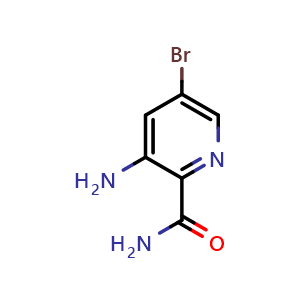 Chemical structure of 3-Amino-5-bromopyridine-3-carboxamide , CAS 669066-89-1, AChemBlock C-3698