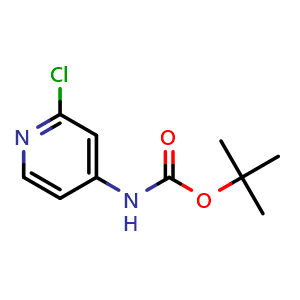 Chemical structure of 4-(Boc-amino)-2-chloropyridine , CAS 234108-73-7, AChemBlock C-3714