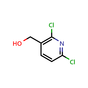 Chemical structure of 2,6-Dichloro-3-(hydroxymethyl)pyridine , CAS 55304-90-0, AChemBlock C-3718