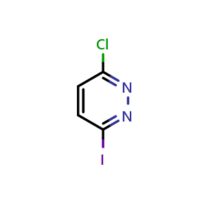 Chemical structure of 3-Chloro-6-iodopyridazine , CAS 135034-10-5, AChemBlock C-3722