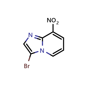 Chemical structure of 3-Bromo-8-nitroimidazo[1,2-a]pyridine , CAS 52310-43-7, AChemBlock C-3745