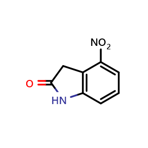 Chemical structure of 4-Nitrooxindole , CAS 61394-51-2, AChemBlock C-3751