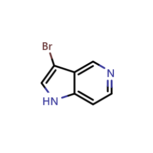 Chemical structure of 3-Bromo-5-azaindole , CAS 23612-36-4, AChemBlock C-3753