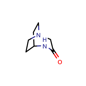 Chemical structure of 1,4-Diazabicyclo[3.2.2]nonan-3-one , CAS 53619-11-7, AChemBlock D-2716