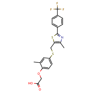 2-(2-Methyl-4-((4-methyl-2-(4-(trifluoromethyl)phenyl)thiazol-5-yl)methylthio)phenoxy)acetic acid