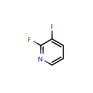 Chemical structure of 2-Fluoro-3-iodopyridine , CAS 113975-22-7, AChemBlock E-3002