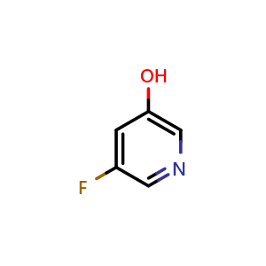 Chemical structure of 3-Fluoro-5-hydroxypyridine , CAS 209328-55-2, AChemBlock E-3008