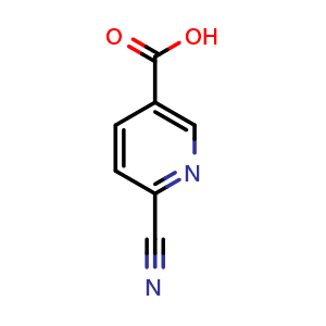 Chemical structure of 6-Cyanonicotinic acid , CAS 70165-31-0, AChemBlock E-3027