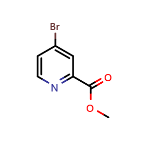 Chemical structure of 4-Bromo-pyridine-2-carboxylic acid methyl ester , CAS 29681-42-3, AChemBlock E-3030