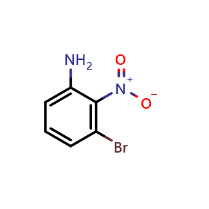 Chemical structure of 3-Bromo-2-nitroaniline , CAS 7138-15-0, AChemBlock E-3034