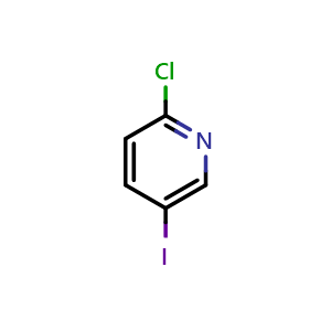 Chemical structure of 2-Chloro-5-iodopyridine , CAS 69045-79-0, AChemBlock E-3038