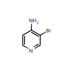 Chemical structure of 4-Amino-3-bromopyridine , CAS 13534-98-0, AChemBlock E-3062