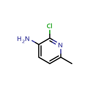 Chemical structure of 2-Chloro-3-amino-6-methylpyridine , CAS 39745-40-9, AChemBlock E-3066