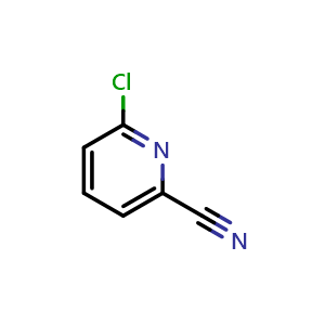Chemical structure of 2-Chloro-6-cyanopyridine , CAS 33252-29-8, AChemBlock E-3083