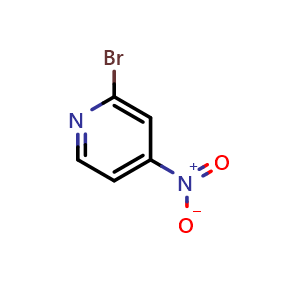 Chemical structure of 2-Bromo-4-nitropyridine , CAS 6945-67-1, AChemBlock E-3102
