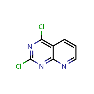 Chemical structure of 2,4-Dichloro-pyrido[2,3-d]pyrimidine , CAS 126728-20-9, AChemBlock F-4051