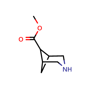 Chemical structure of 3-Aza-bicyclo[3.1.1]heptane-6-carboxylic acid methyl ester , CAS 1363381-51-4, AChemBlock F-4058