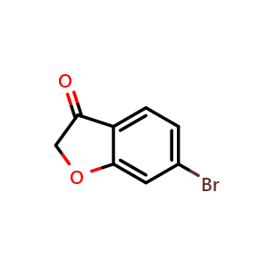 Chemical structure of 6-Bromo-benzofuran-3-one , CAS 201809-69-0, AChemBlock F-4089