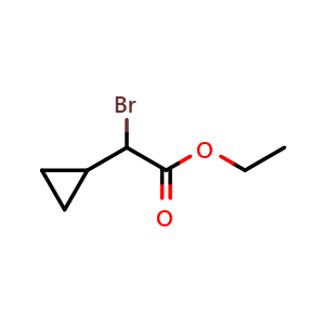 Chemical structure of Ethyl 2-bromo-2-cyclopropylacetate , CAS 1200828-74-5, AChemBlock F-4120