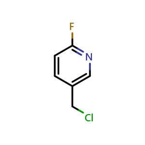 Chemical structure of 5-Chloromethyl-2-fluoro-pyridine , CAS 315180-15-5, AChemBlock F-4121
