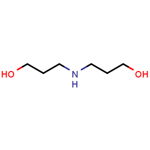 Chemical structure of 3-(3-Hydroxy-propylamino)-propan-1-ol , CAS 14002-33-6, AChemBlock F-4132