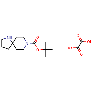 Chemical structure of 8-Boc-1,8-diazaspiro[4.5]decane oxalate , CAS 1408075-17-1, AChemBlock F-4163