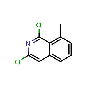 Chemical structure of 1,3-Dichloro-8-methyl-isoquinoline , CAS 21902-39-6, AChemBlock F-4216