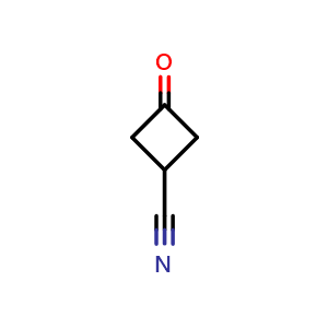 Chemical structure of 3-Oxocyclobutanecarbonitrile , CAS 20249-16-5, AChemBlock F-4231