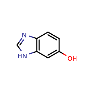 Chemical structure of 1H-Benzimidazol-6-ol , CAS 41292-65-3, AChemBlock F-4234