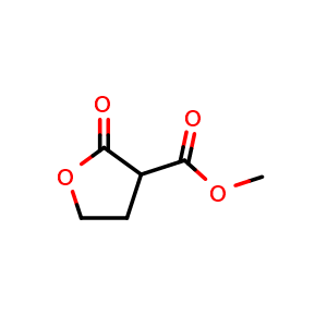 Chemical structure of Methyl 2-oxotetrahydrofuran-3-carboxylate , CAS 19406-00-9, AChemBlock F-4241