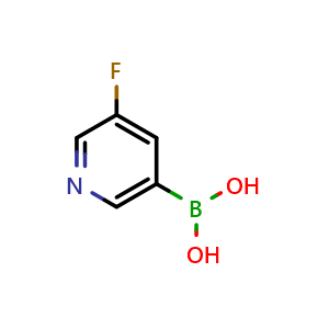 Chemical structure of 5-Fluoropyridine-3-boronic acid , CAS 872041-86-6, AChemBlock F-4263