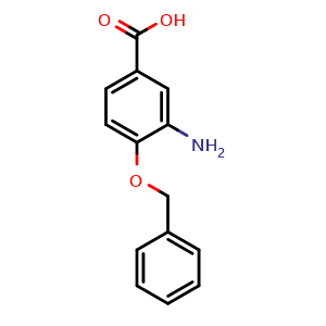 Chemical structure of 3-Amino-4-(benzyloxy)benzoic acid , CAS 1056952-82-9, AChemBlock F-4273