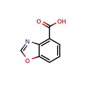 Chemical structure of 4-Benzoxazolecarboxylic acid , CAS 208772-23-0, AChemBlock F-4301